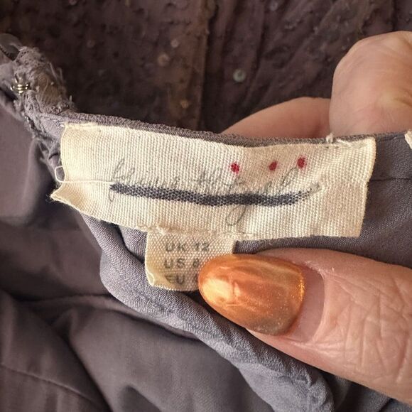 NEW Anthropologie Forever that girl dunne midi dress gray sequin size 8 - Picture 3 of 11